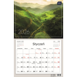 KALENDARZ JEDNODZIELNY 32X50CM WIDOK 2026