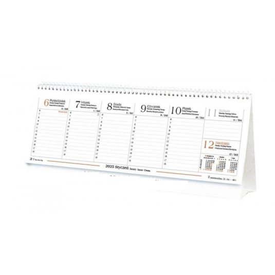 KALENDARZ BIURKOWY STOJĄCY POZIOMY CEZAR TYGODNIOWY