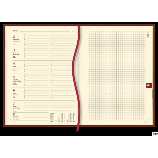 Kalendarz Terminarz B5 tygodniowy KLASYCZNY T-22-Z2
