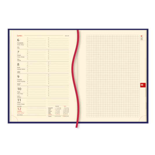 Kalendarz Terminarz B5 tygodniowy KLASYCZNY T-221V-B