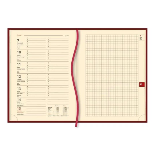 Kalendarz Terminarz B5 tygodniowy Klasyczny T-221V brązowy