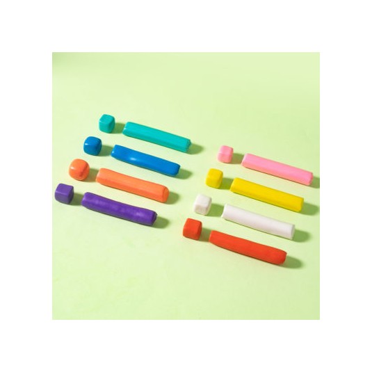 PLASTELINA 8-KOL.DELI zestaw z foremkami