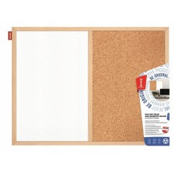 Tablica 2w1 suchościeralna i korkowa  60x40 w ramie drwenianej