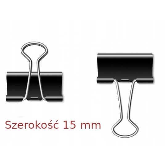 Klip biurowy 15 mm mini clip klipsy 12 szt.
