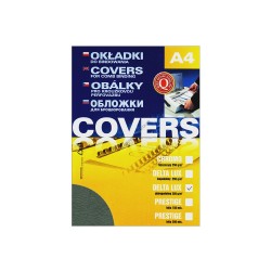 Okładka A4 do bindowania skóropodobna szara Delta, op.100 szt. Argo