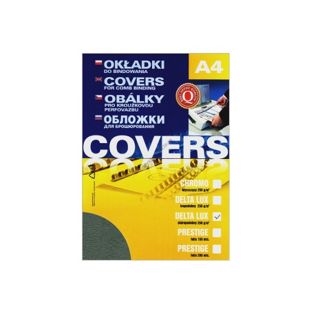 Okładka do bindowania A4 Delta szary, op.100 szt. Argo