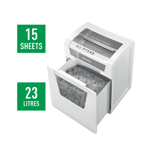 Niszczarka Leitz IQ Office P4, kosz 23 l