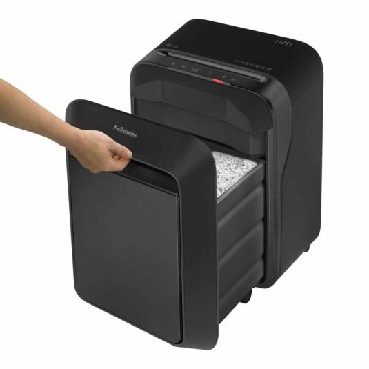 Niszczarka Fellowes LX211, kosz 23 l, czarna