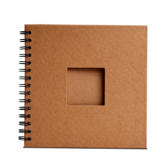 Album do zdobienia z okienkiem 200x200mm, Kraft