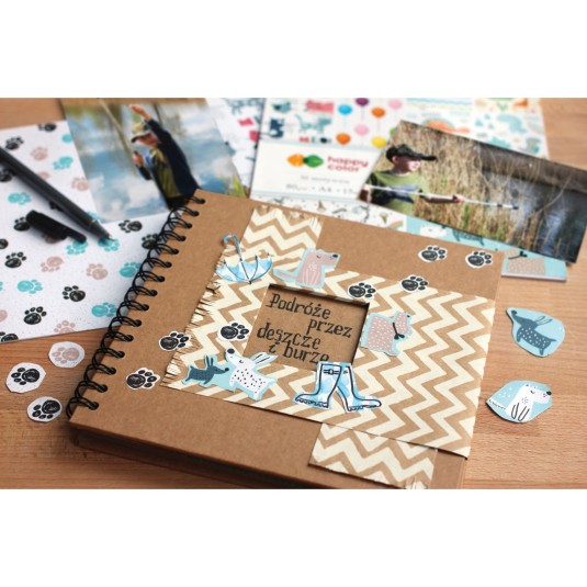 Album do zdobienia z okienkiem 200x200mm, Kraft