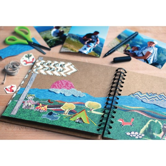 Album do zdobienia z okienkiem 200x200mm, Kraft