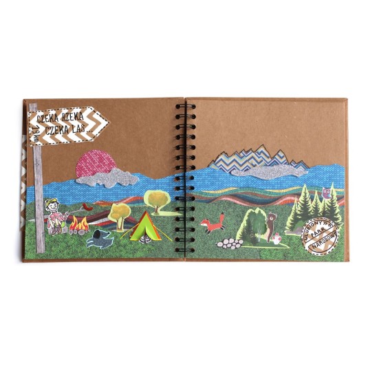 Album do zdobienia z okienkiem 200x200mm, Kraft