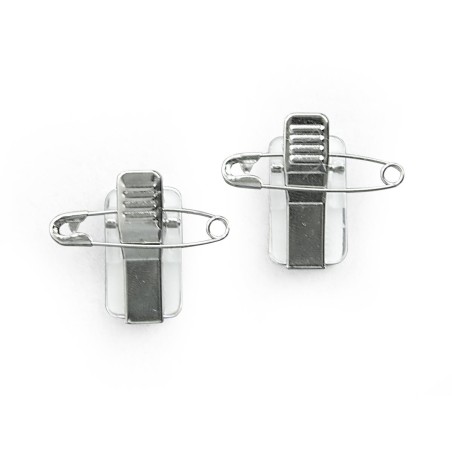 Klips metalowy samoprzylepna z agrafką op.100 sztuk