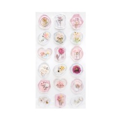 Naklejki Pieczątki transparentne, 18 szt.