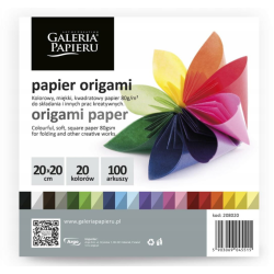 Papier origami 20x20cm, 100 arkuszy