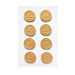 Odbicie lakowe Złote Listki, 8 sztuk