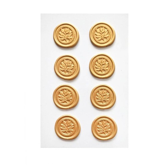 Odbicie lakowe Złote Listki, 8 sztuk
