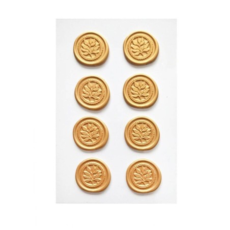 Odbicie lakowe Złote Listki, 8 sztuk