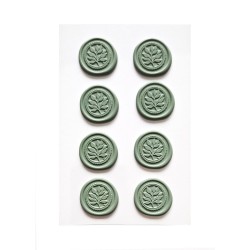 Odbicie lakowe Szałwiowe Listki, 8 sztuk