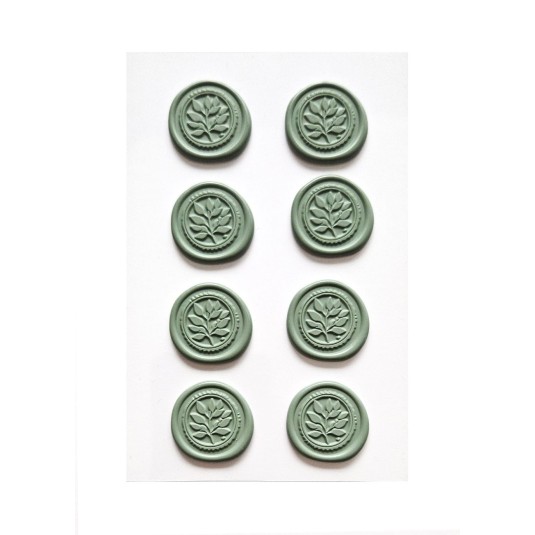 Odbicie lakowe Szałwiowe Listki, 8 sztuk