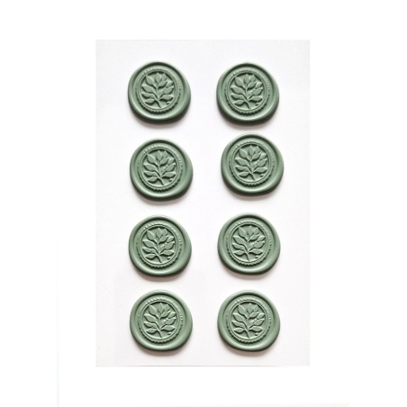 Odbicie lakowe Szałwiowe Listki, 8 sztuk