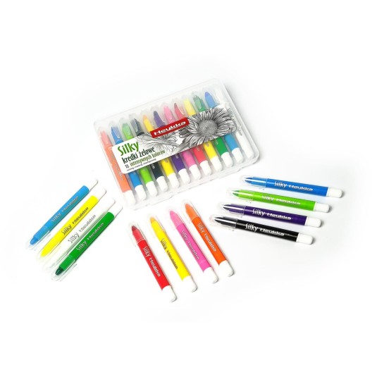 Kredki żelowe Silky Heykka, 12 kolorów