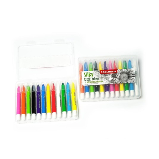 Kredki żelowe Silky Heykka, 12 kolorów