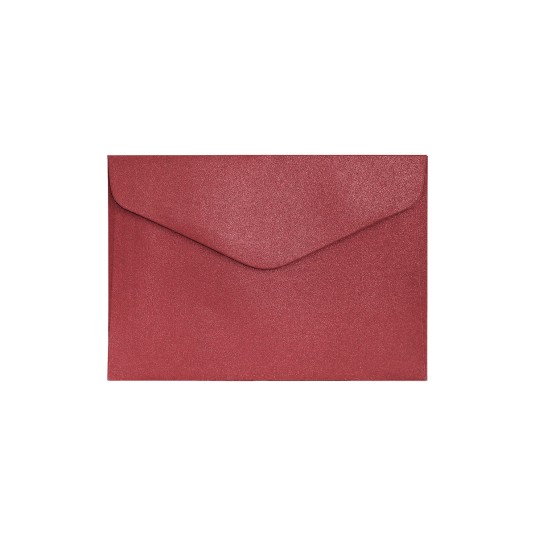 Koperta C6 Pearl czerwony, 10 sztuk