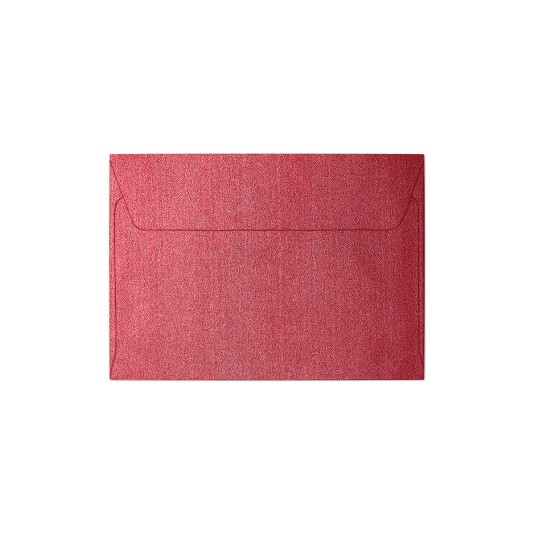 Koperta ozdobna C6 Pearl czerwona, 10 sztuk
