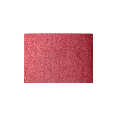 Koperta ozdobna Pearl czerwona, 10 sztuk