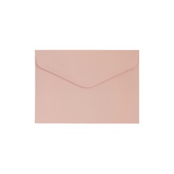 Koperta dekoracyjna C6 Gładka pudrowy róż, 10 sztuk