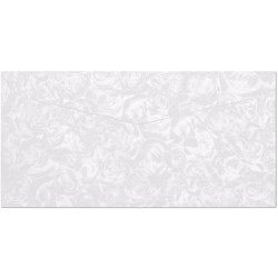 Koperta DL Róże biała, 10 sztuk