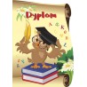 Dyplom Sowa, rozkładany z napisami, 10 sztuk