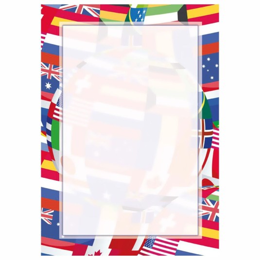 Dyplom A4 Flagi, 25 arkuszy