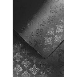 Papier ozdobny Glamour, czarny, 230g (20 arkuszy)