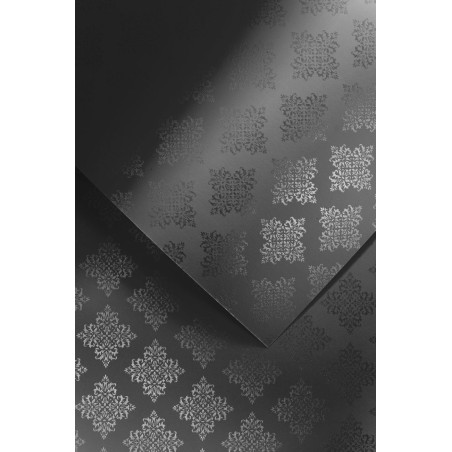 Papier ozdobny Glamour, czarny, 230g (20 arkuszy)
