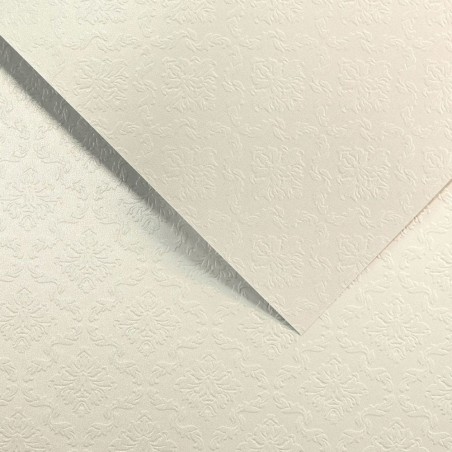 Papier ozdobny Ornament, biały, 230g (20 arkuszy)