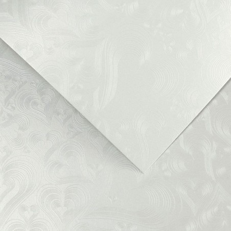 Papier ozdobny Love, diamentowa biel, 220g (20 arkuszy)