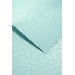 Papier ozdobny Małe Róże, błękitny, 220g (20 arkuszy)