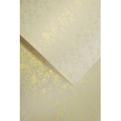 Papier ozdobny Liście, kremowy, 250g (20 arkuszy)