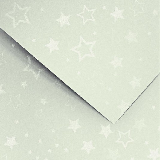 Papier wizytówkowy Stars, srebrny, 220g (20 arkuszy)