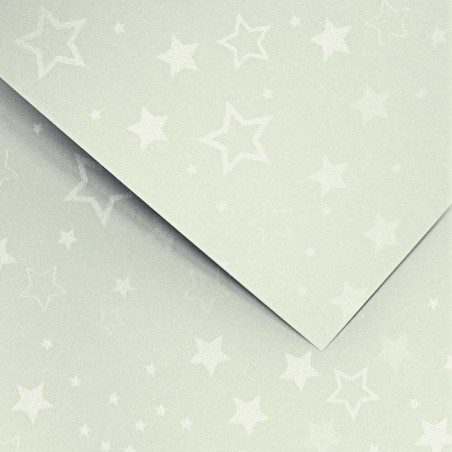 Papier wizytówkowy Stars, srebrny, 220g (20 arkuszy)