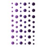 Kropki samoprzylepne, 4-7mm, fioletowe (54 sztuk)