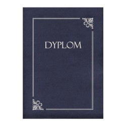 Teczka granatowa srebrną ramką i napisem (10 sztuk)