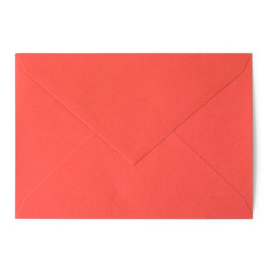 Koperta ozdobna Gładka B6, czerwona, 110g (20 sztuk)