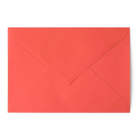 Koperta ozdobna Gładka B6, czerwona, 110g (20 sztuk)