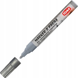 Marker TOMA olejowy do renowacji napisów na nagrobkach Srebrny