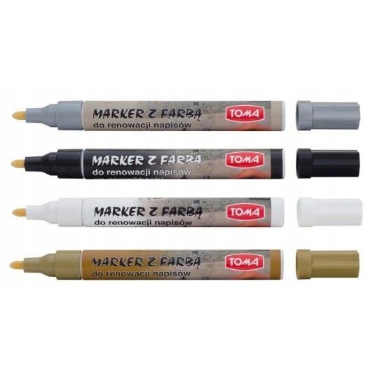 Marker Toma do renowacji napisów na nagrobkach Czarny