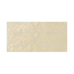 Koperta DL Róże, kremowa, 120g (10 sztuk)