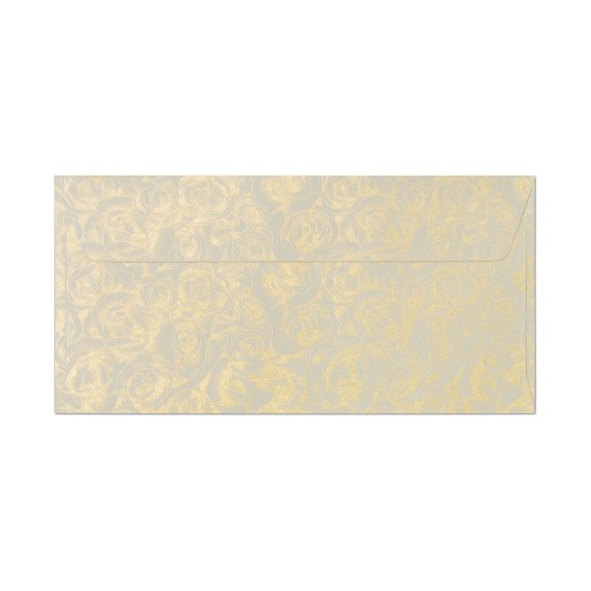 Koperta DL Róże, kremowa, 120g (10 sztuk)